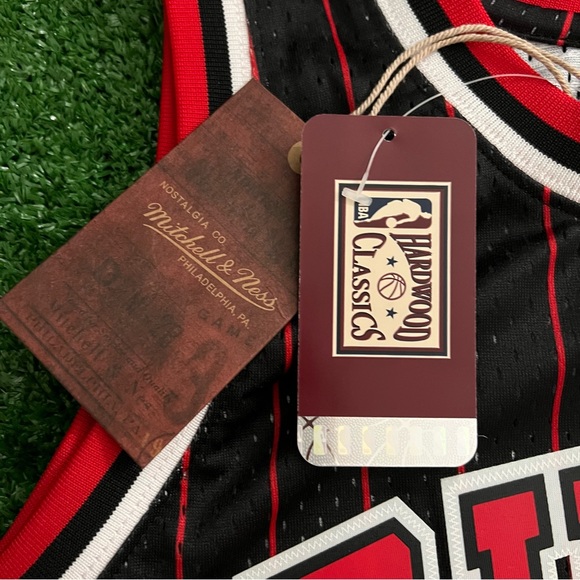 Scottie Pippen Chicago Bulls 1995-1996 Mitchell & Ness Black NBA Swingman Jersey - Picture 7 of 9
